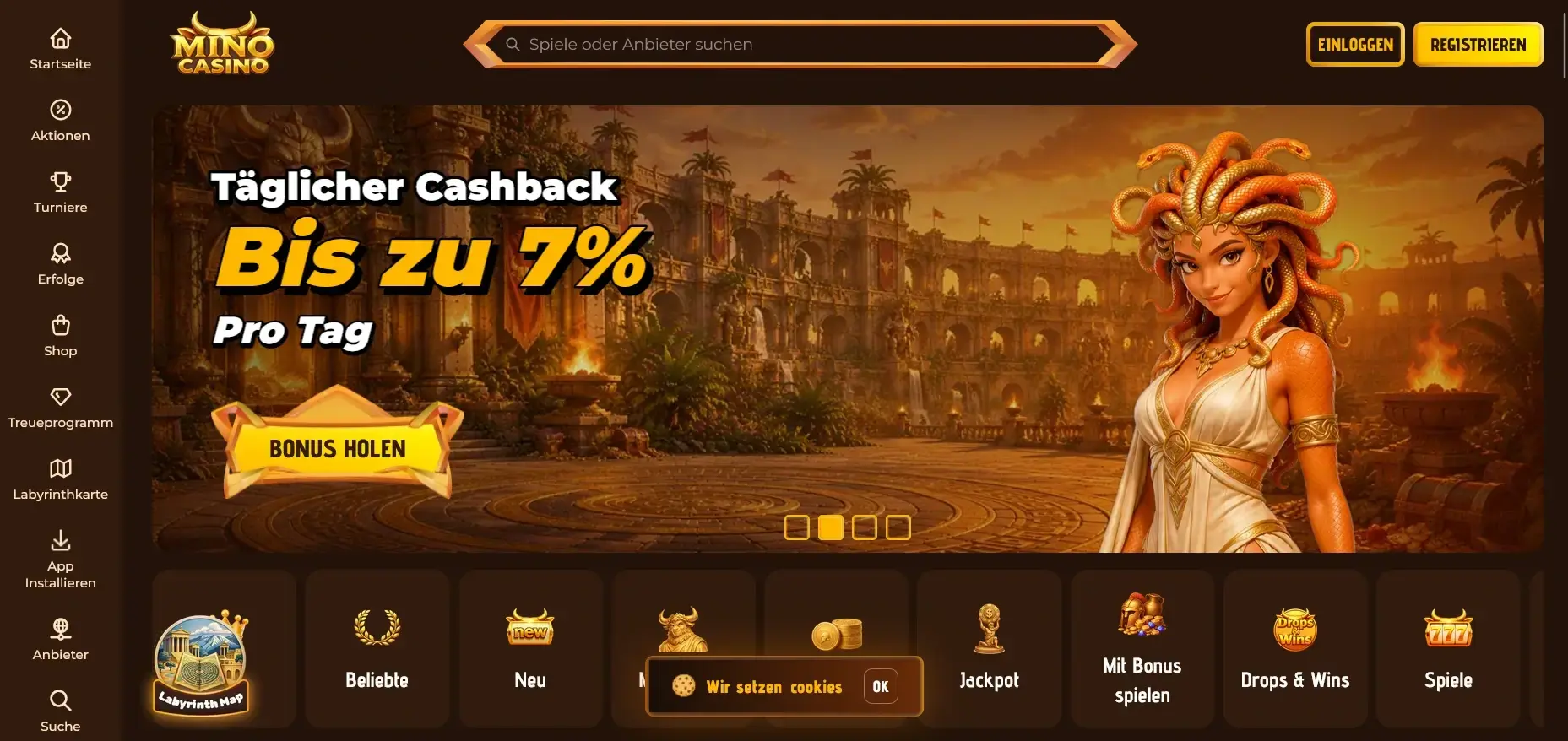 Mino Online Casino Österreich legal Startseite